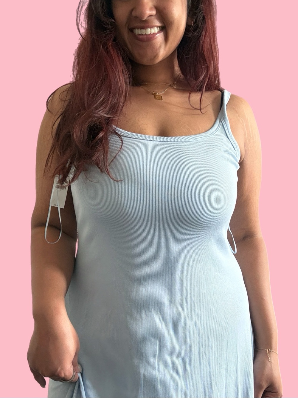 old navy ribbed maxi dress - sky blue